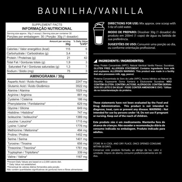 Whey 100% Refil 900g + Dark Mamba 60 Capsulas + Multivitamin 60 Tablets + Coqueteleira Premium 700ml Dark Lab - Imagem 4