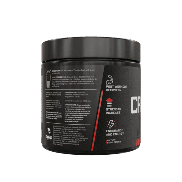 Creatina Pura 150g + Coqueteleira Preta 700ml Dark Lab - Imagem 5