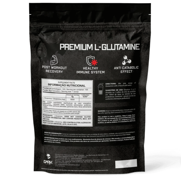 L-Glutamine 500g Refil - Dark Lab - Imagem 3