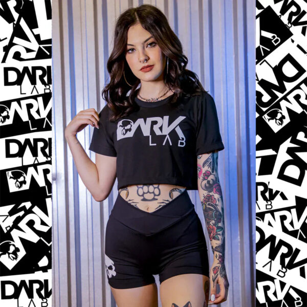 Shorts Legging cós alto e Transpassado - Dark Lab - Imagem 3